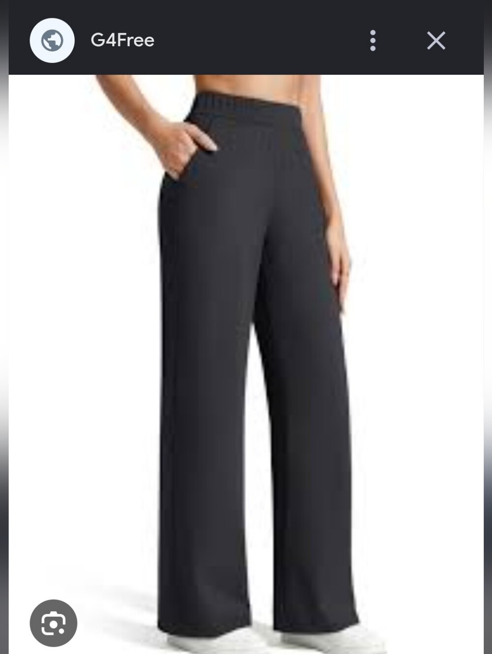Wide-Leg Pull-On Pants in Black